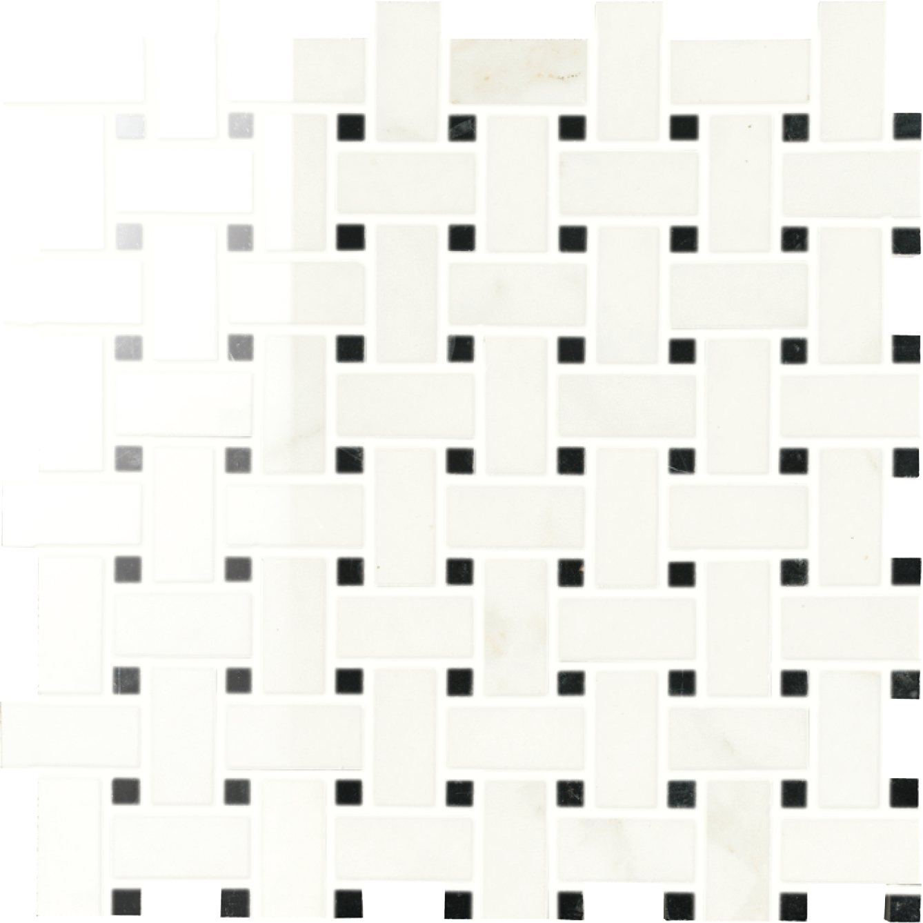 2" Muse Calacatta High Polished Basket weave mosaic (SPECIAL ORDER ONLY)